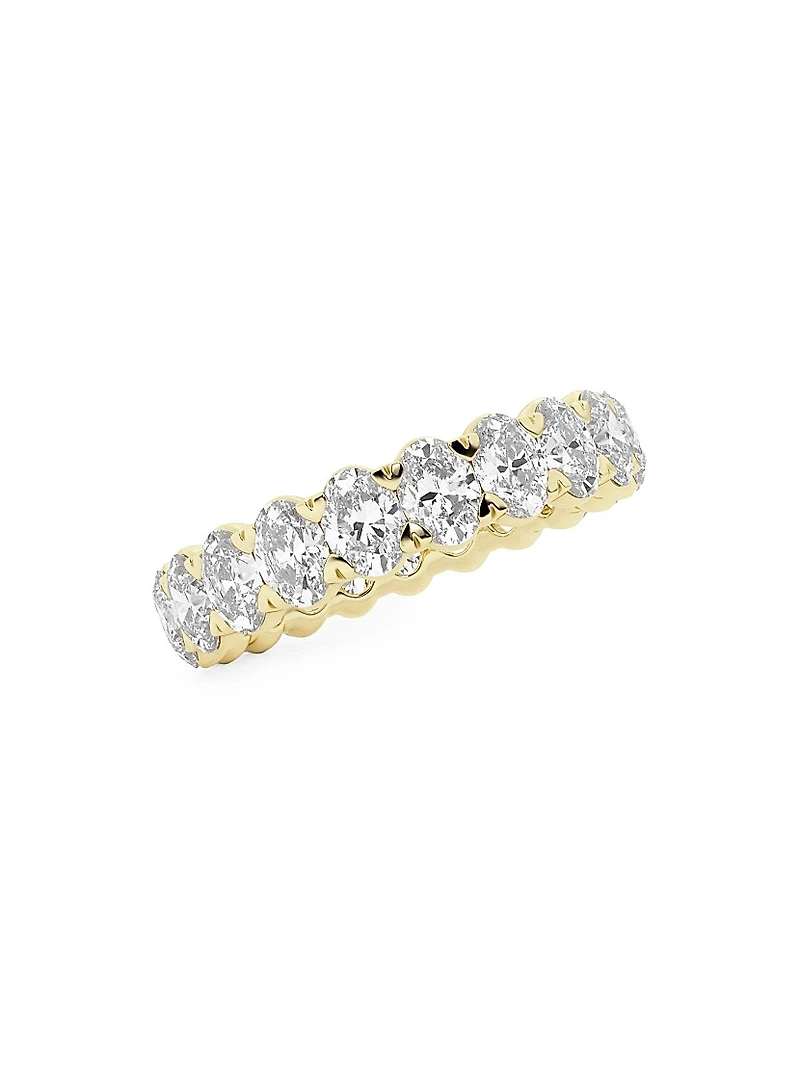 14K Gold & Oval Natural Diamond Eternity Band/3.00-5.00 TCW