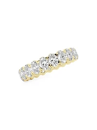 14K Gold & Oval Natural Diamond Eternity Band/3.00-5.00 TCW