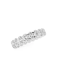 14K Gold & Oval Natural Diamond Eternity Band/3.00-5.00 TCW