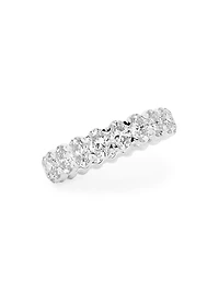 Platinum & Oval Natural Diamond Eternity Band/3.00-5.00 TCW