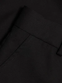 Piped Cotton Cropped Flared Pants