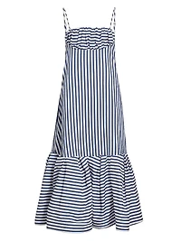 Cami Striped Cotton-Blend Maxi Dress