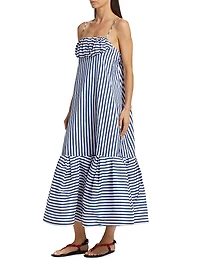 Cami Striped Cotton-Blend Maxi Dress
