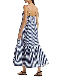 Cami Striped Cotton-Blend Maxi Dress