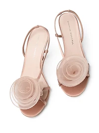 Steph Organza Rosette 100MM Stiletto Sandals