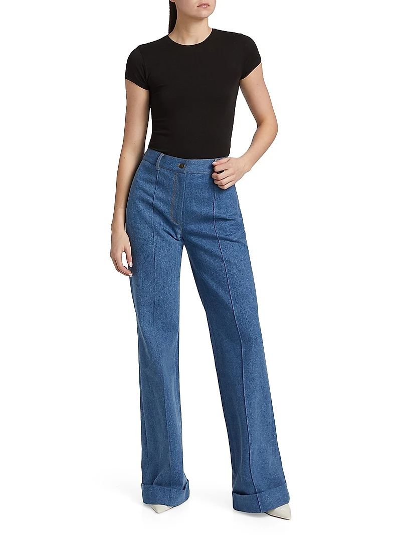 Deeda Stone Wash Denim Pants