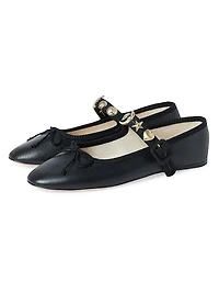 Chiara Embellished Leather Mary Janes
