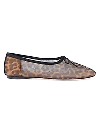 Landon Leopard Mesh Ballet Flats