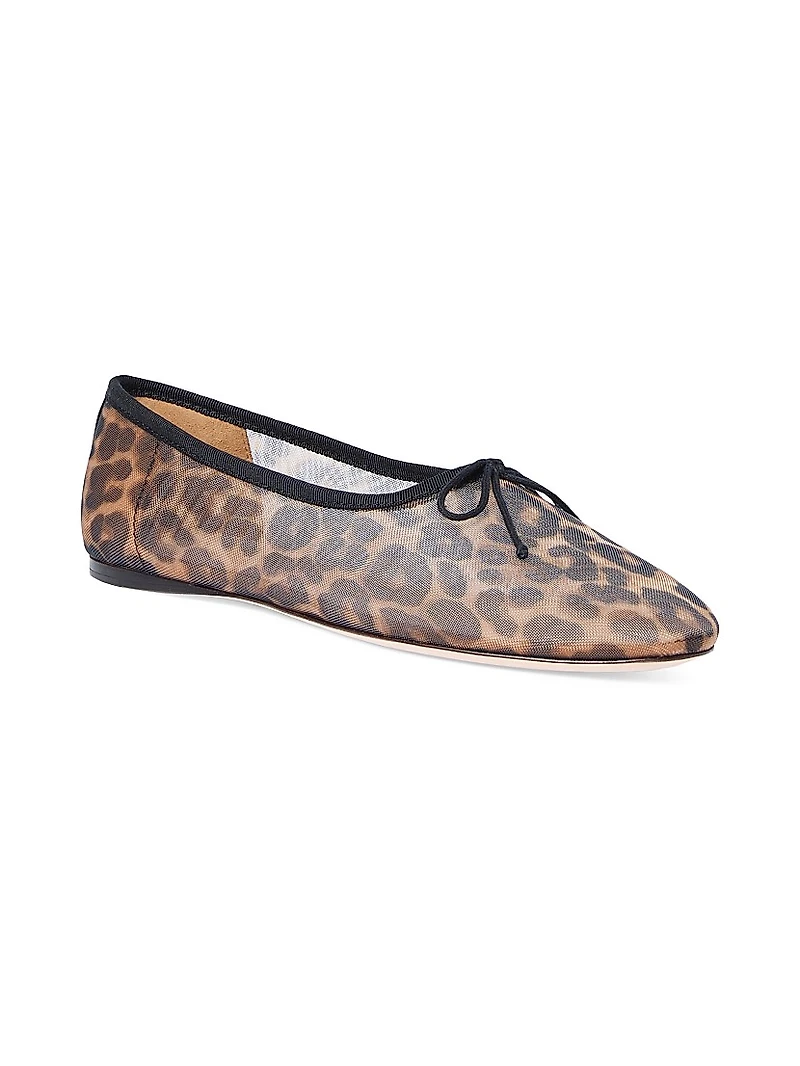 Landon Leopard Mesh Ballet Flats