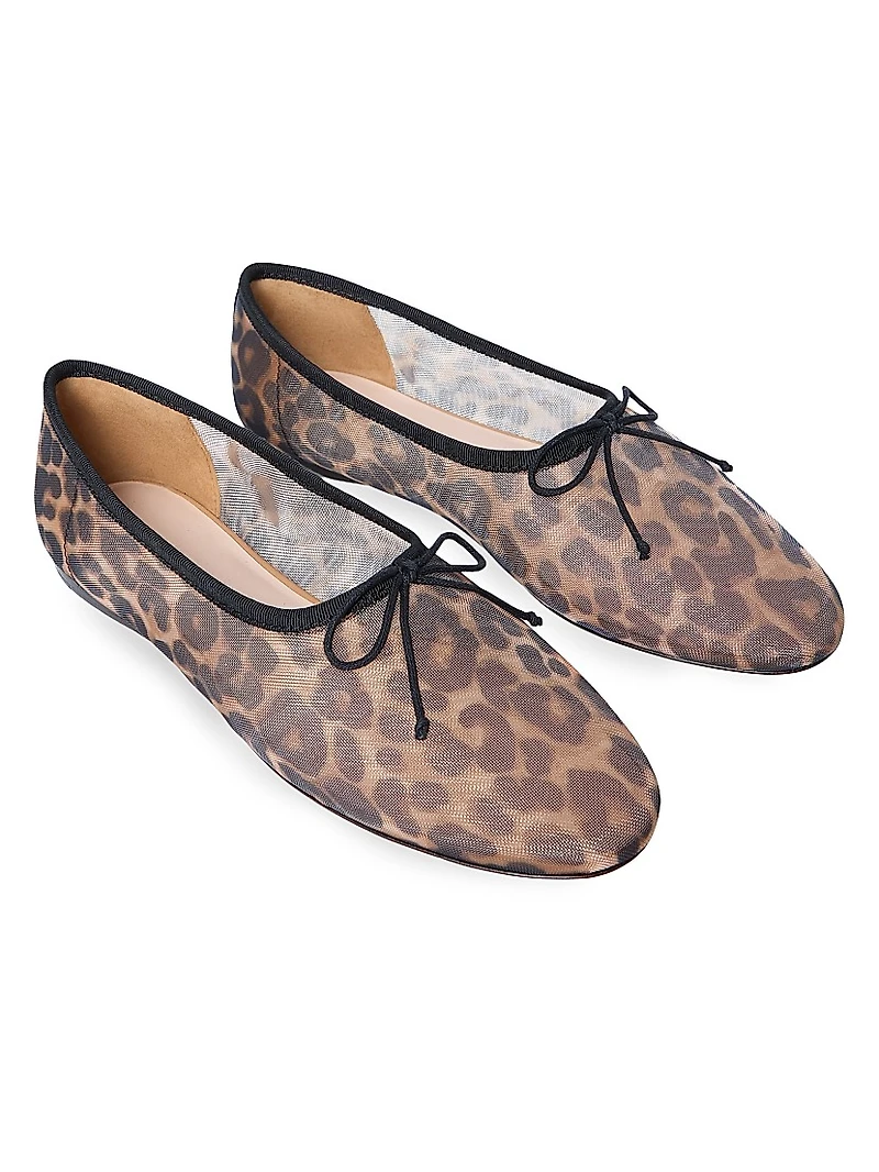 Landon Leopard Mesh Ballet Flats