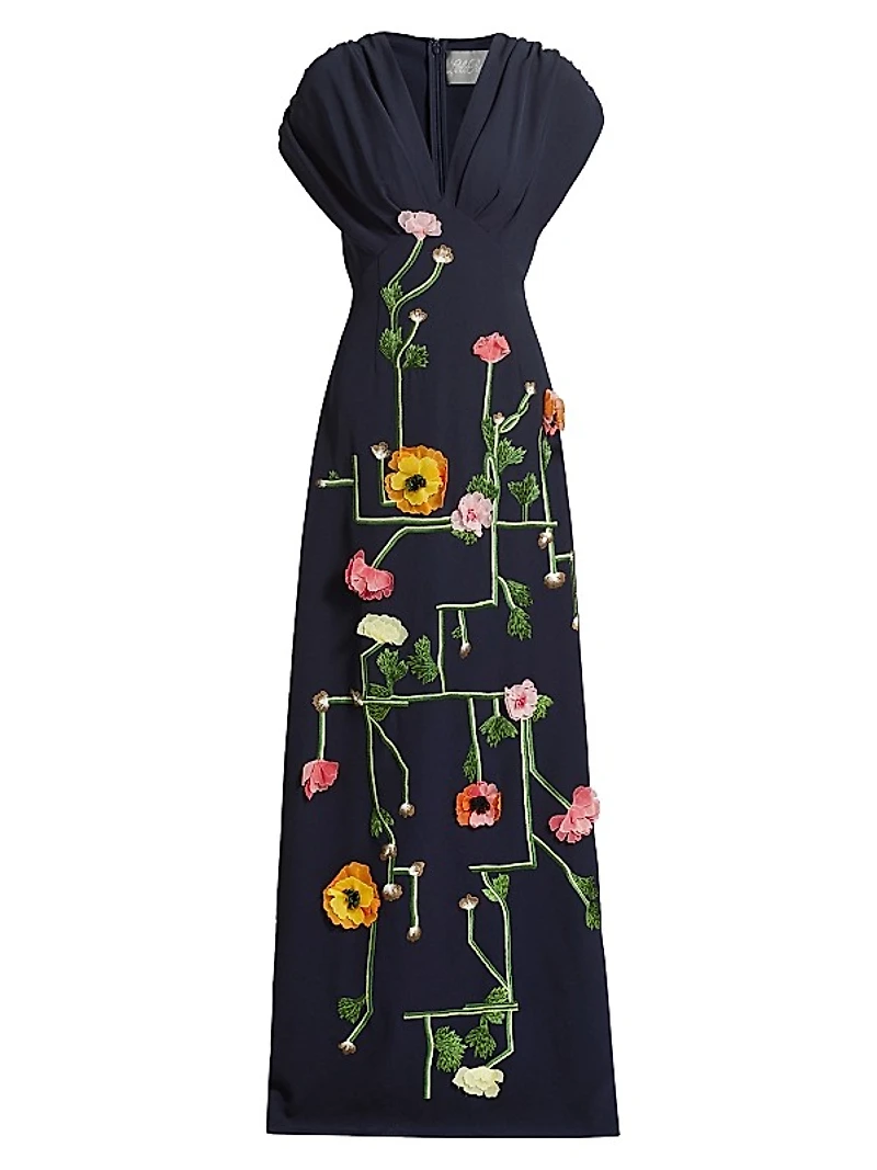 Charlotte Floral Embroidered Gown