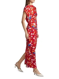 Draped Sheath Maxi Dress
