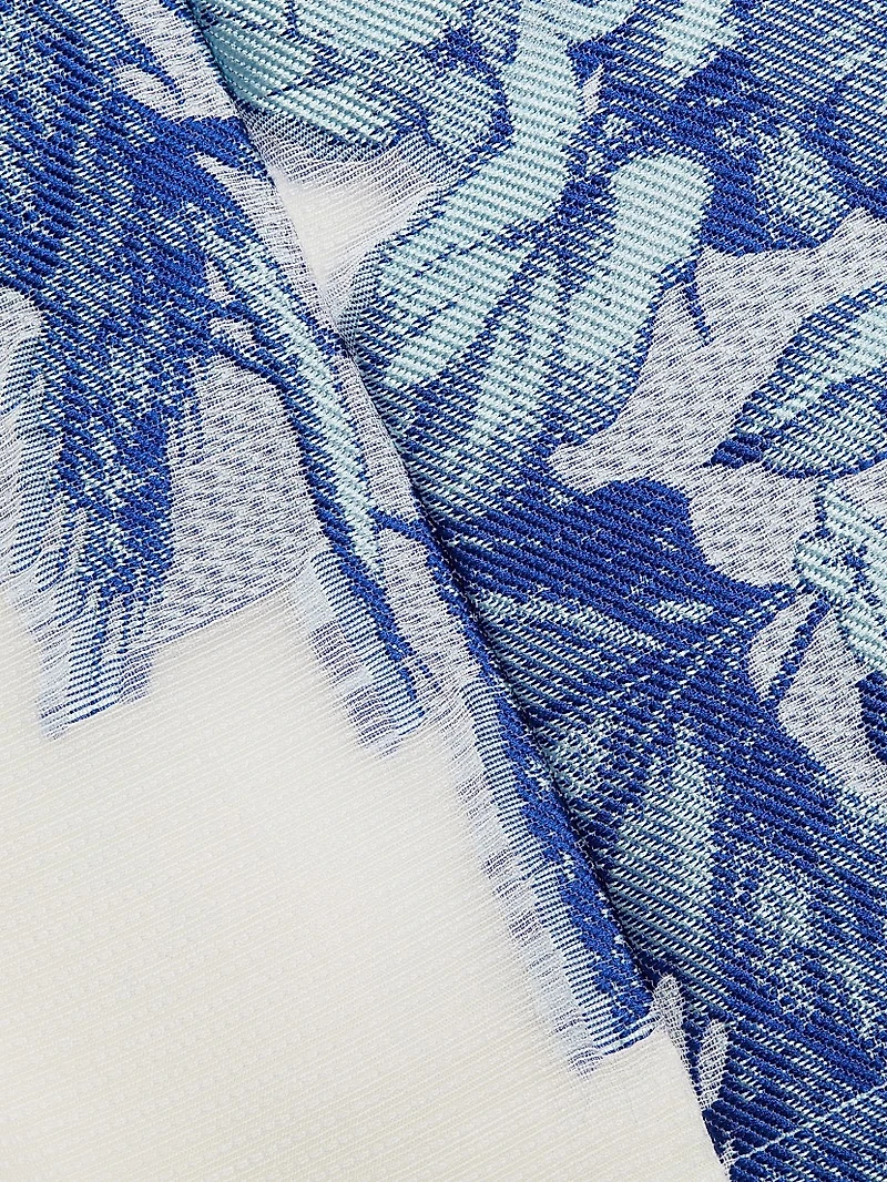 Floral Fil Coupe Midi-Dress