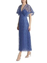 Lace V-Neck A-Line Cocktail Dress