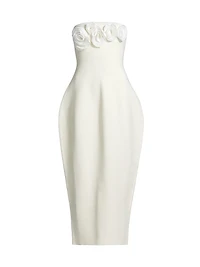 Strapless Bubble Midi-Dress