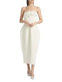 Strapless Bubble Midi-Dress