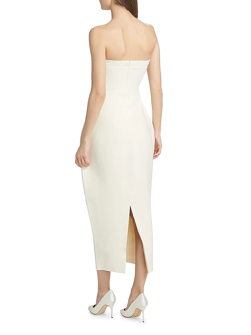 Strapless Bubble Midi-Dress