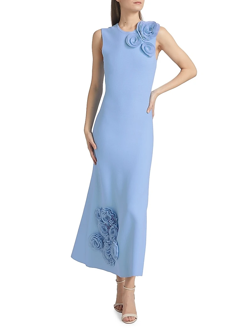 Floral Sleeveless Midi-Dress