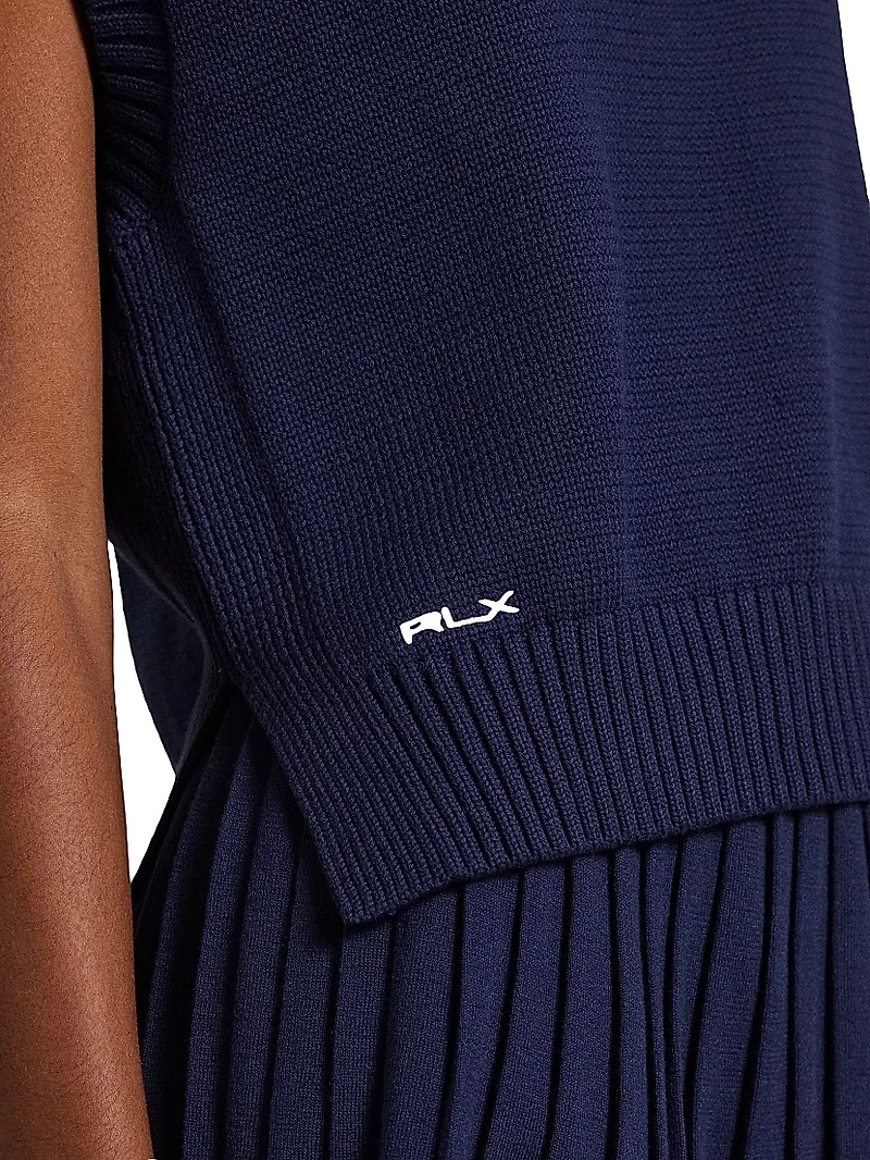 Cotton-Blend Sleeveless Sweater