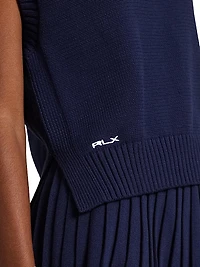 Cotton-Blend Sleeveless Sweater