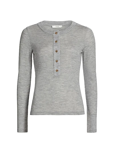 Merino Wool Henley Top