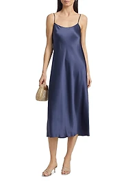 Scoopneck Slip Midi-Dress