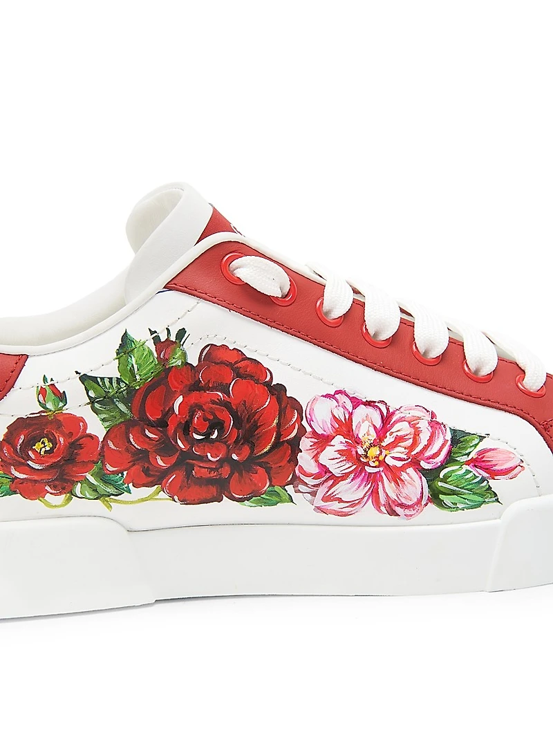 Roses Leather Sneakers