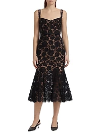 Fine Lace Midi-Dress