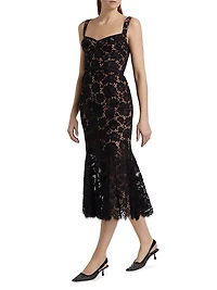 Fine Lace Midi-Dress