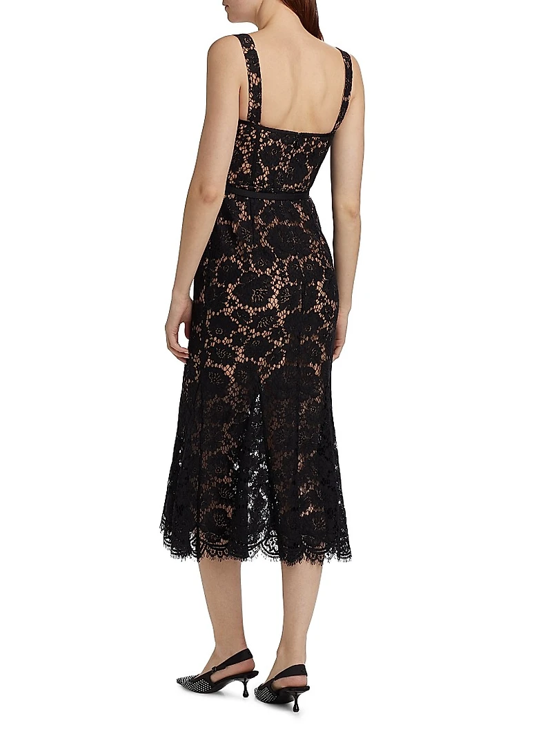 Fine Lace Midi-Dress