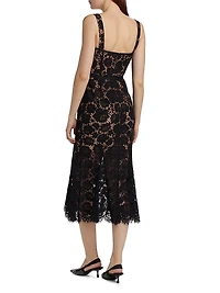 Fine Lace Midi-Dress