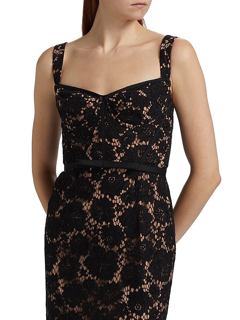 Fine Lace Midi-Dress