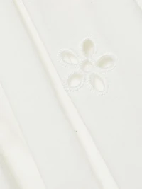 Cotton Embroidered Midi-Skirt