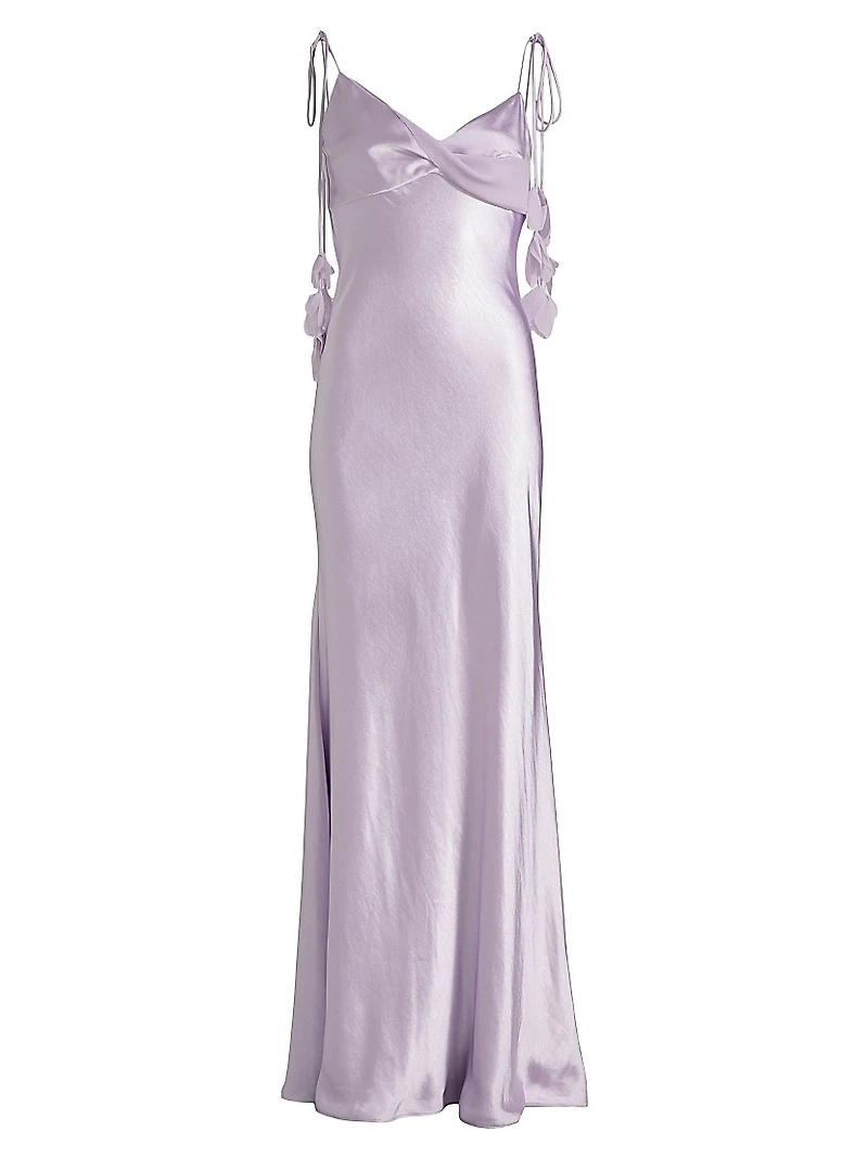 Flower Satin Gown