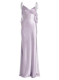 Flower Satin Gown