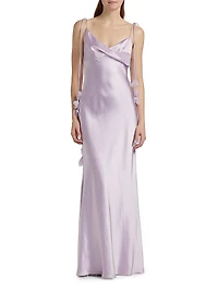 Flower Satin Gown