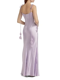 Flower Satin Gown
