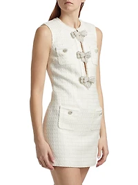 Bouclé Bow Minidress