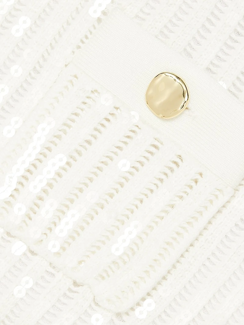 Cotton-Blend Rib-knit Miniskirt