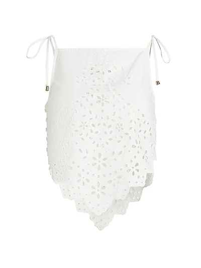 Embroidered Eyelet Cotton Top