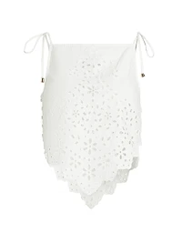Embroidered Eyelet Cotton Top
