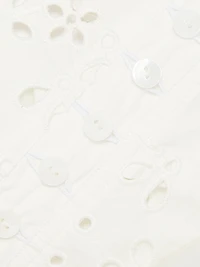 Embroidered Eyelet Cotton Top