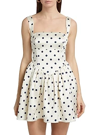 Polka Dot Satin Minidress