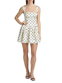 Polka Dot Satin Minidress