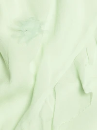 Georgette Floral-Appliqué Maxi Dress