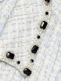 Diamanté-Embellished Bouclé Minidress