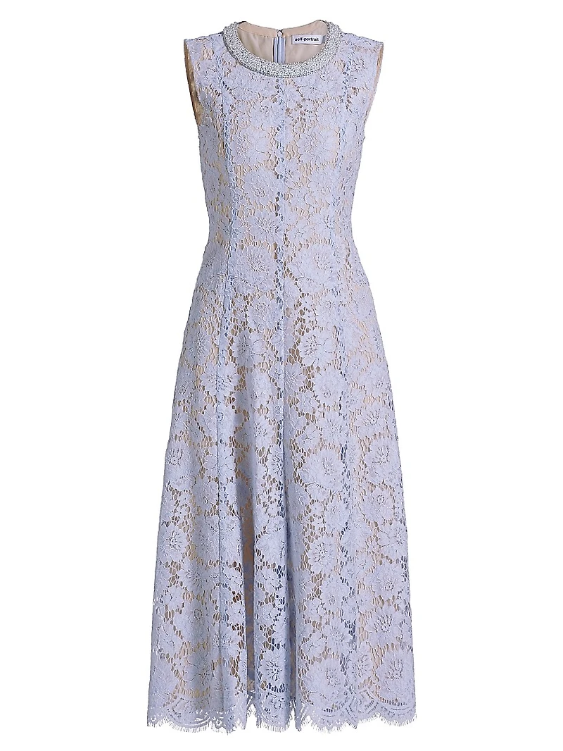 Pearl Lace Midi-Dress