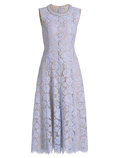 Pearl Lace Midi-Dress