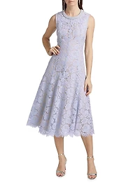 Pearl Lace Midi-Dress