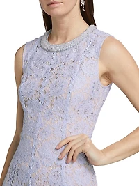 Pearl Lace Midi-Dress
